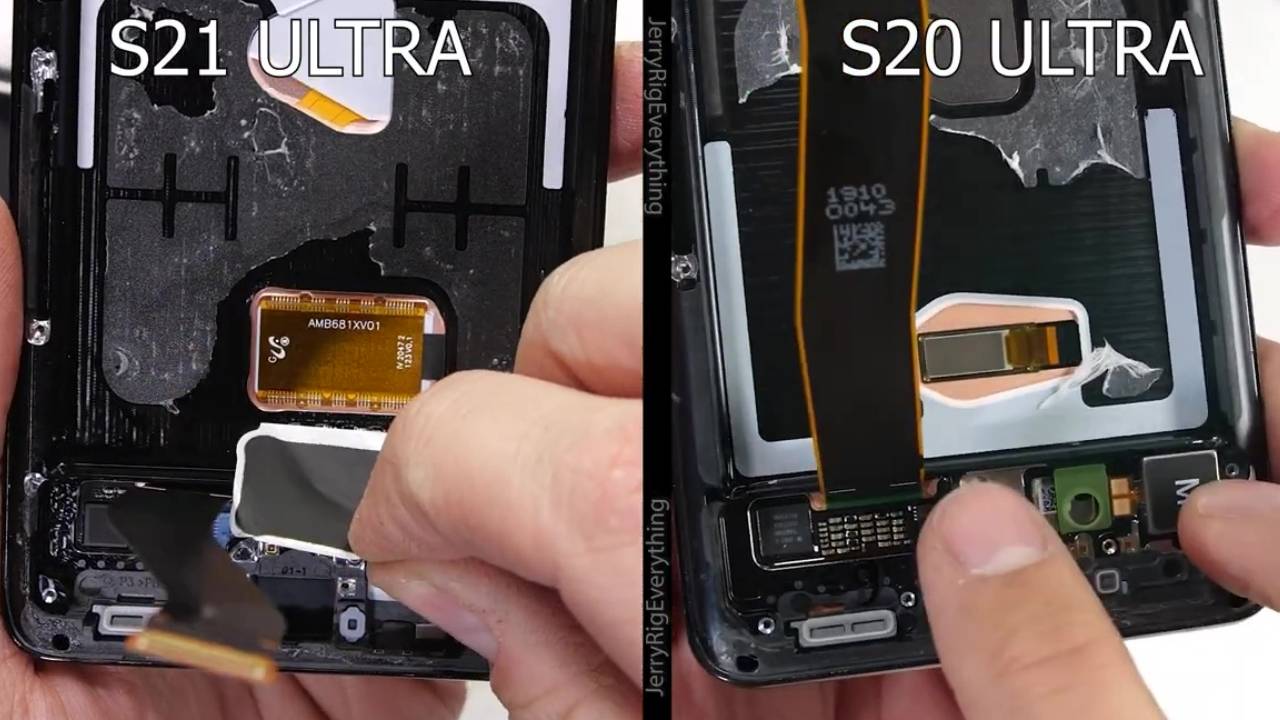 Galaxy S21 Ultra teardown reveals the bigger fingerprint sensor SlashGear
