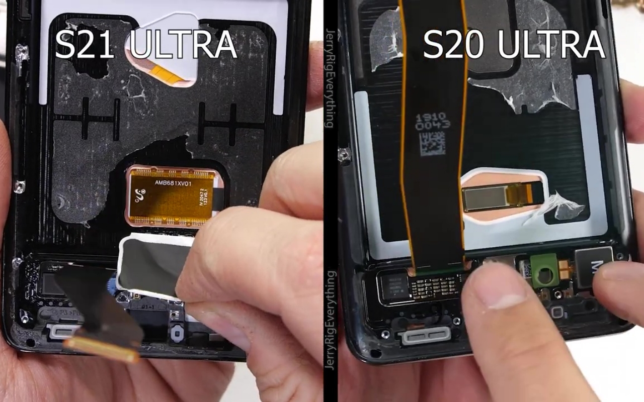 Galaxy S21 Ultra teardown reveals the bigger fingerprint sensor SlashGear