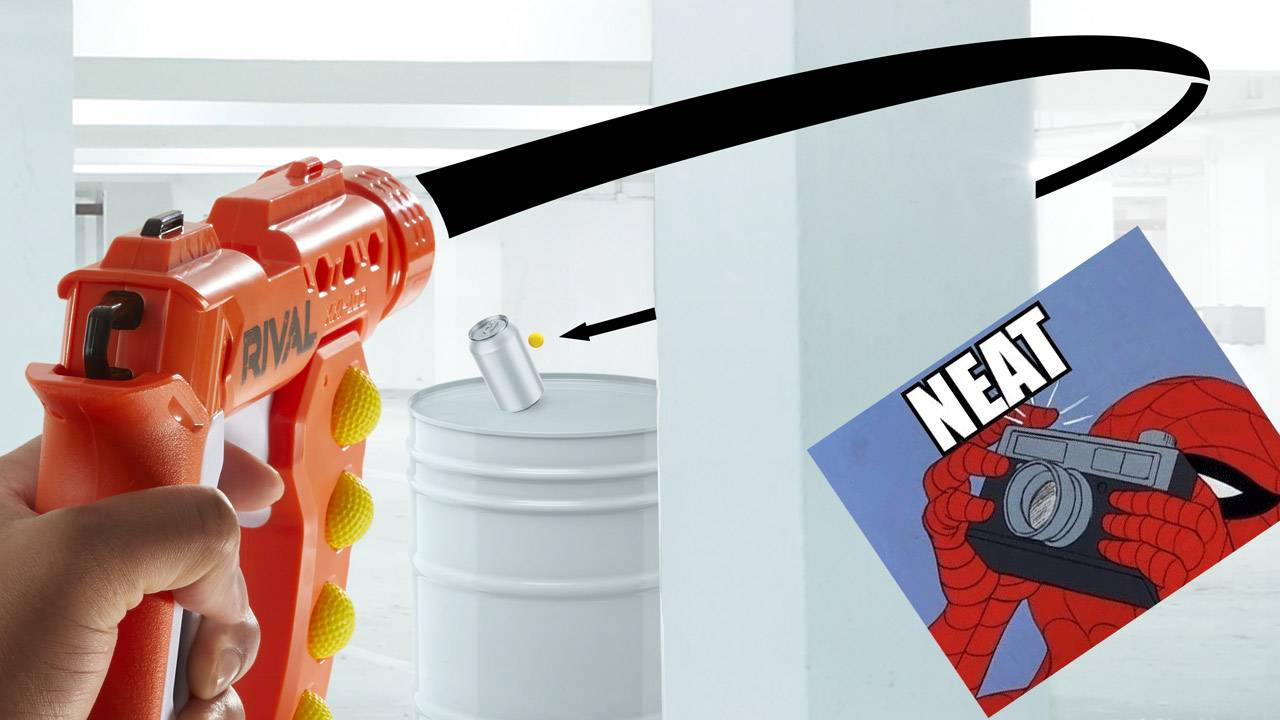 Watch NERF Rival Curve Shot blasters spin around corners starting at $15