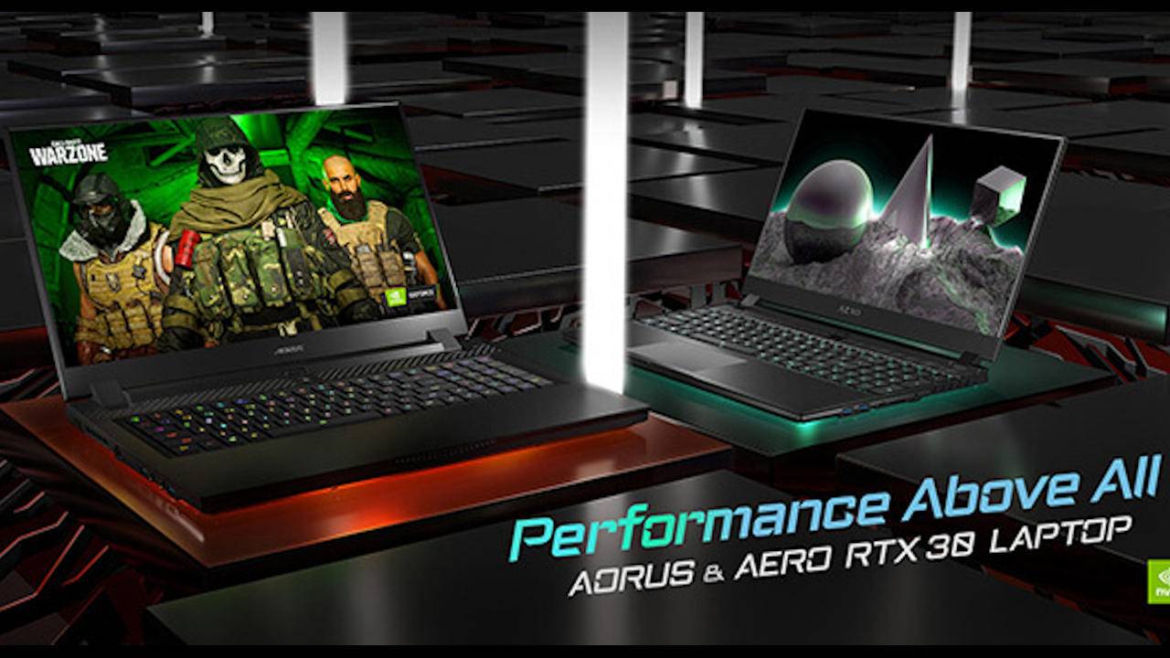 Gigabyte new AORUS, AERO laptops flaunt GeForce RTX 30 graphics