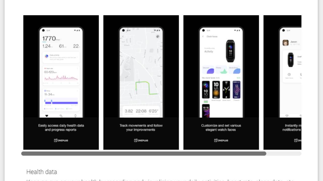 OnePlus Band design and features confirmed by new OnePlus Health app