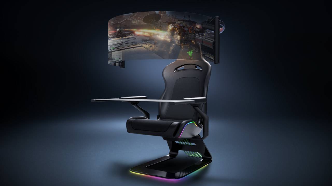 Razer Project Brooklyn concept is a gaming chair with a roll-out display