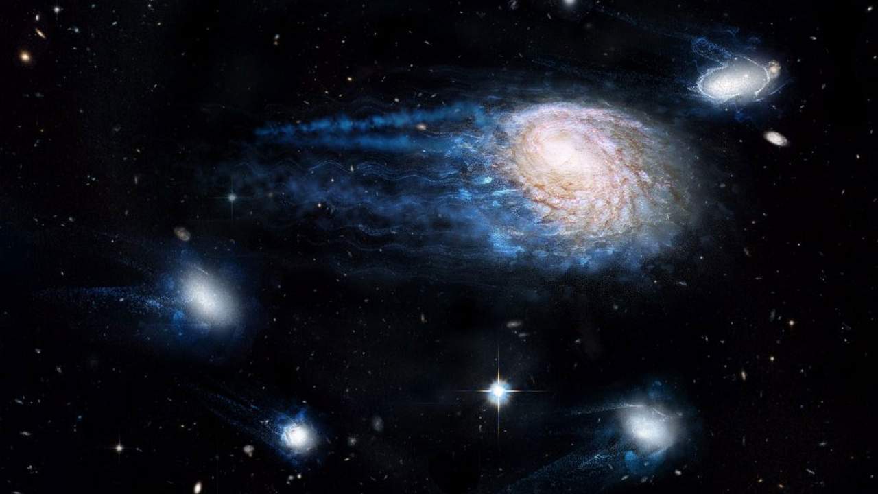 Researchers discover large galaxies strip star-making gas from nearby smaller galaxies