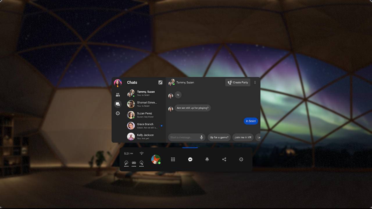 Facebook Messenger is now on the Oculus Quest platform