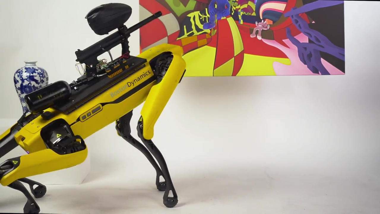 Spot’s Rampage lets anyone control a paintball gun-toting robot for art
