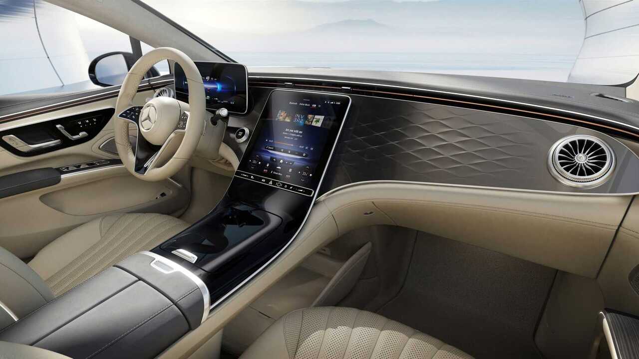 Mercedes Benz Unveils 2022 Eqs Interior Without Mbux Hyperscreen Slashgear