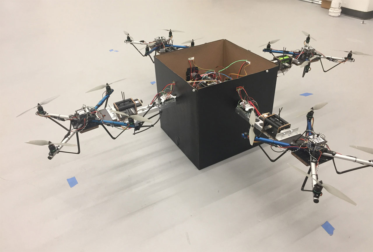Institute of Technology system allows multiple drones to lift