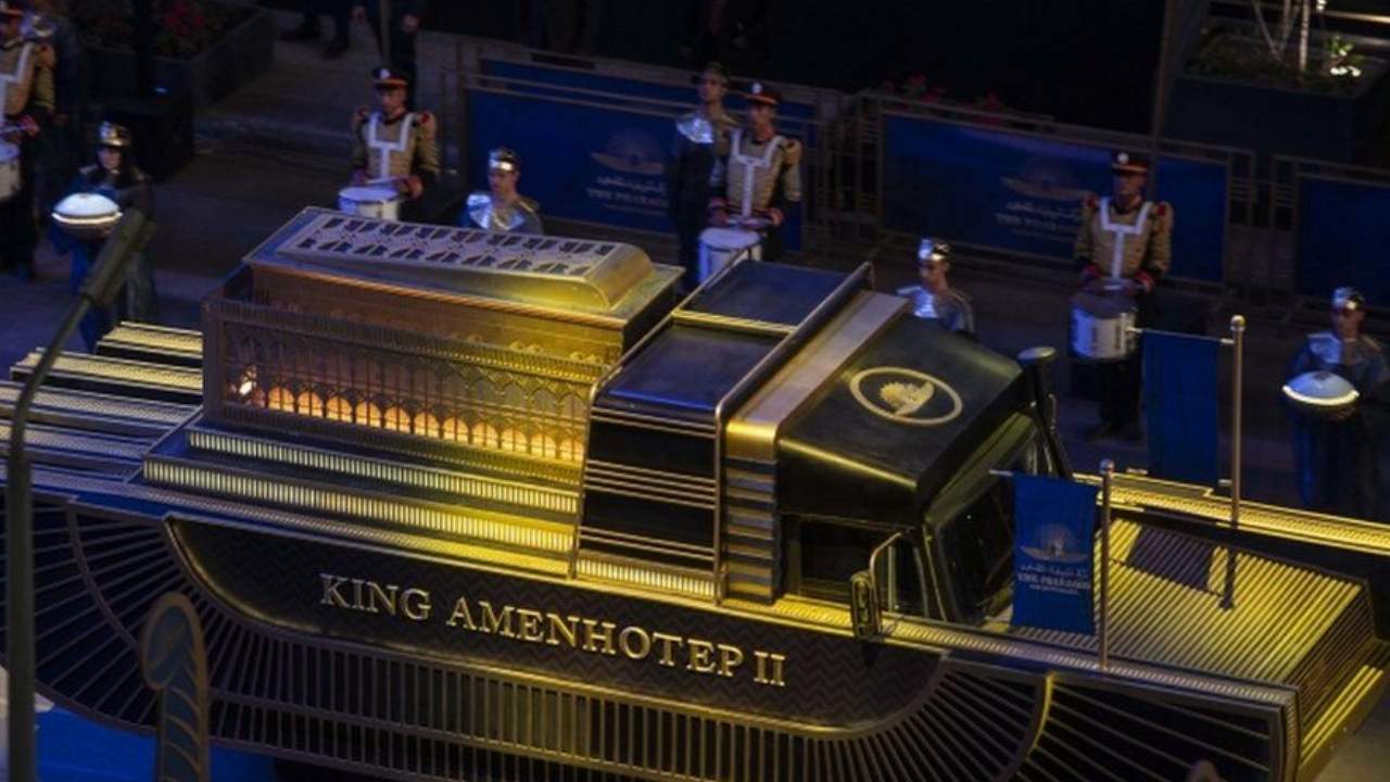 Mummies of pharaohs and queens make historic procession through Cairo