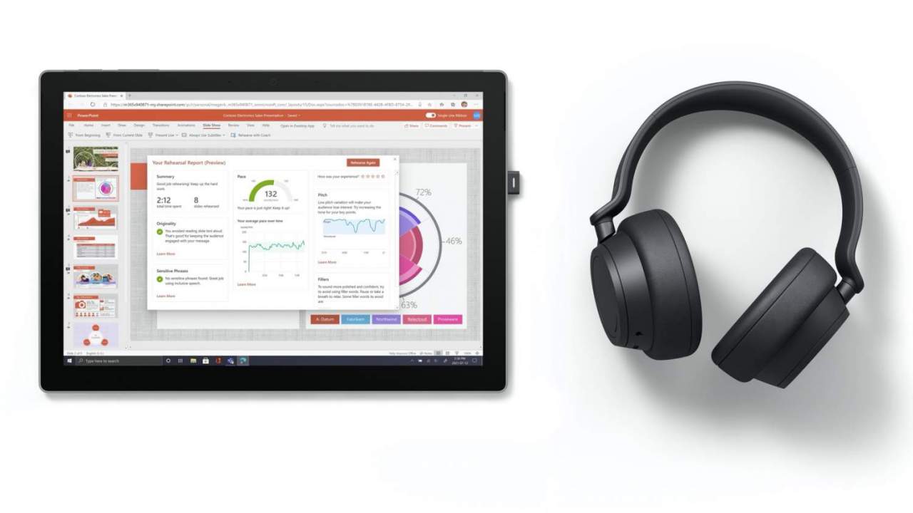 Microsoft Modern headphones, webcam & speaker are tailored for Teams
