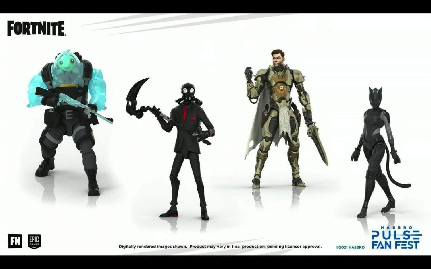 Fortnite figurines and Loot Shark 