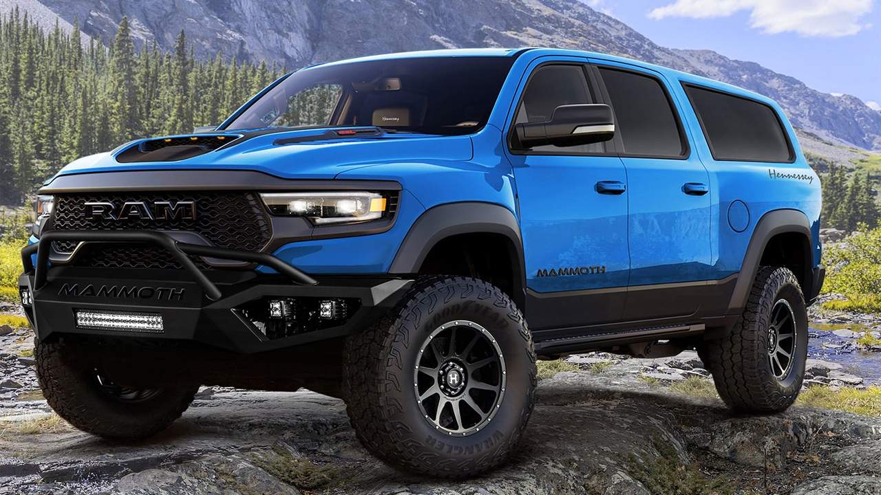 Hennessey turns the RAM TRX pickup into an SUV called the Mammoth 1000