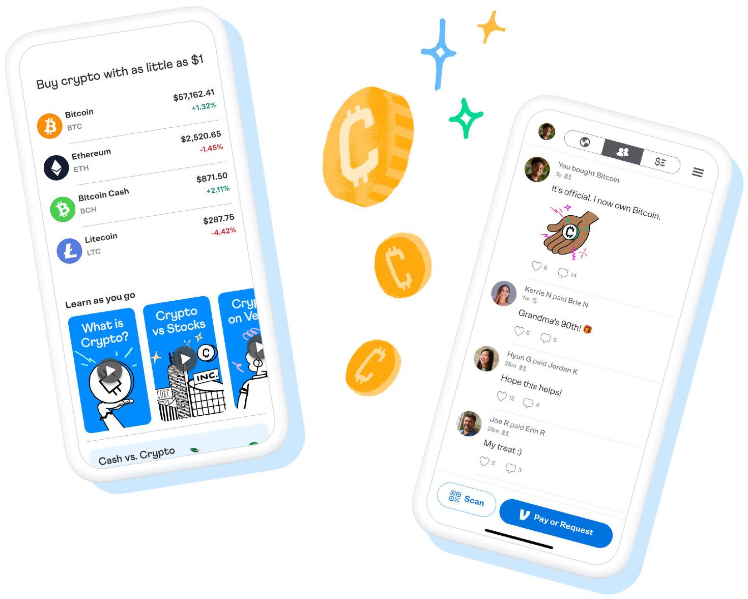 Venmo app adds support for buying and selling popular cryptocurrencies