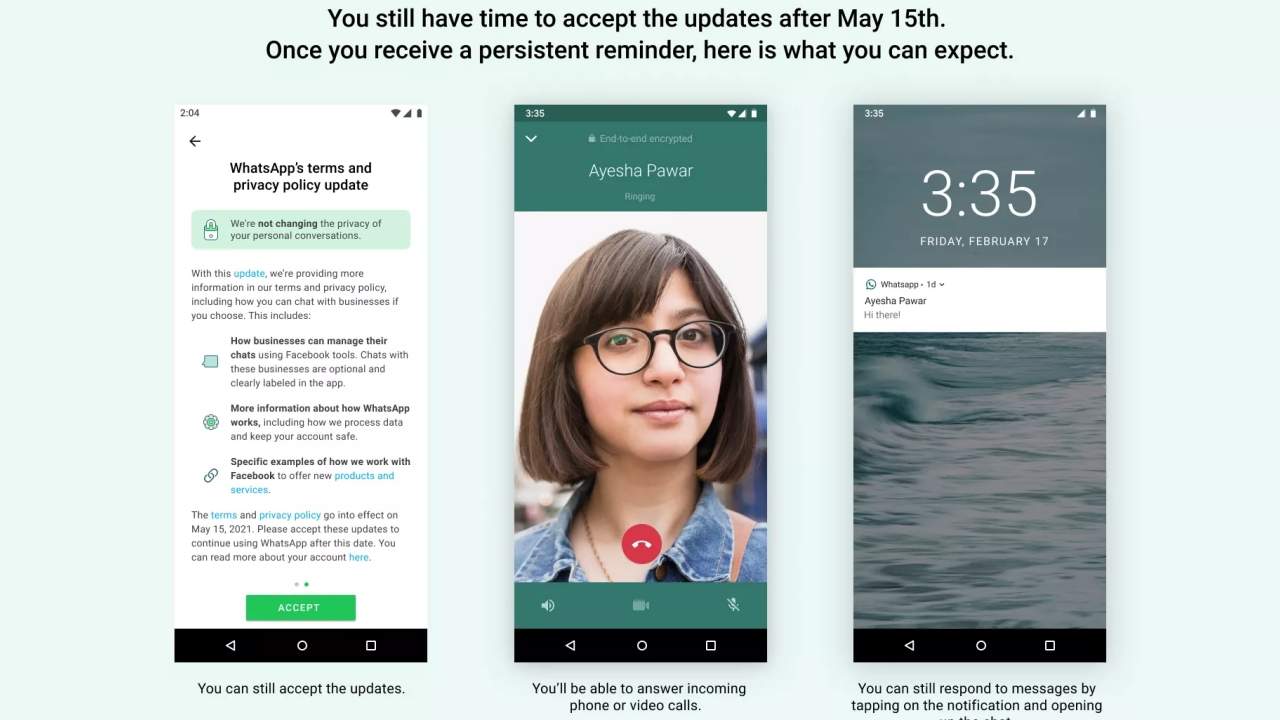 WhatsApp will limit accounts that don’t accept new privacy policy