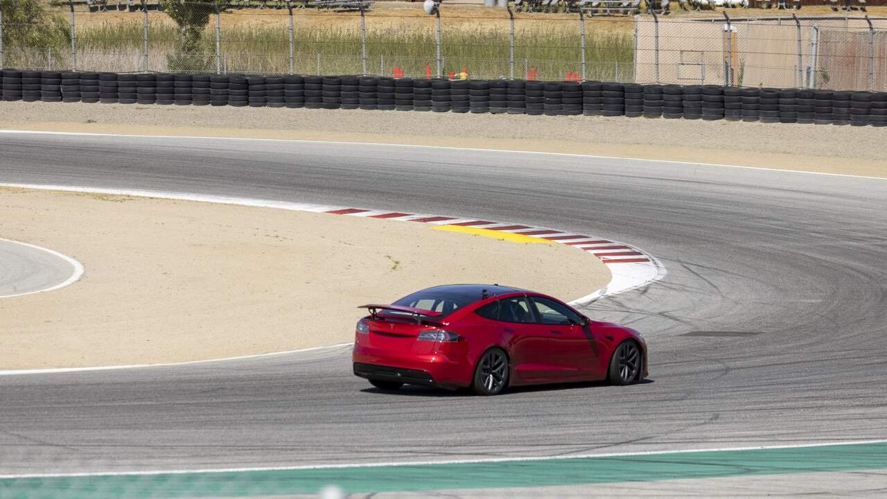 Tesla Model S Plaid spied testing in Laguna Seca weeks before customer deliveries begin