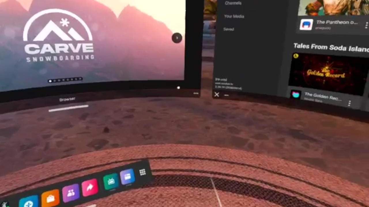 Oculus quest трансляция на пк. Интерфейс ВР. Oculus Интерфейс VR. Oculus Home