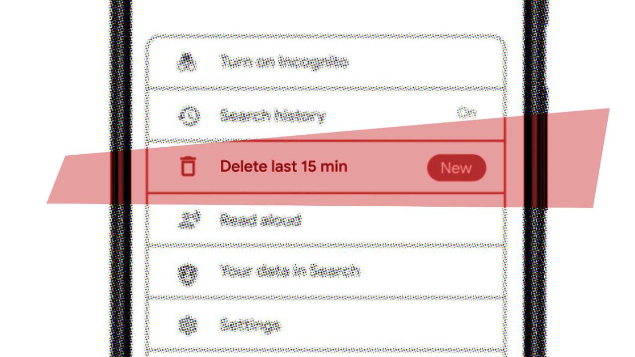 Google Search history: How to delete last 15 minutes (or other spans of time)