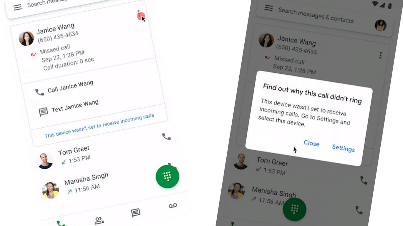 Google Voice update gets smart, gives reasons for missed, dropped calls