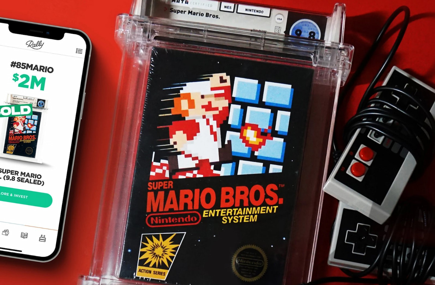 Here's another sealed copy of Super Mario Bros that sold for way too