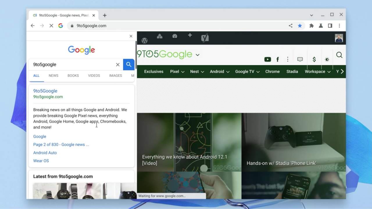 Chrome Side Search panel will keep you from having to leave Google