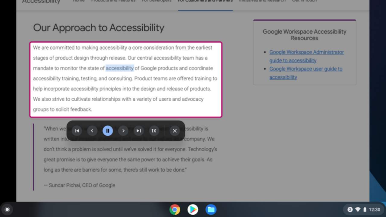 Chromebook Select-to-speak upgrade adds more human-sounding voices