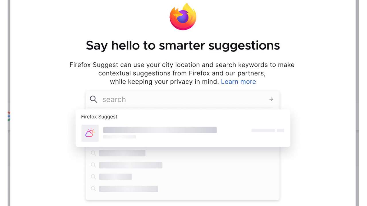 Firefox Suggest puts contextual ads in the search bar