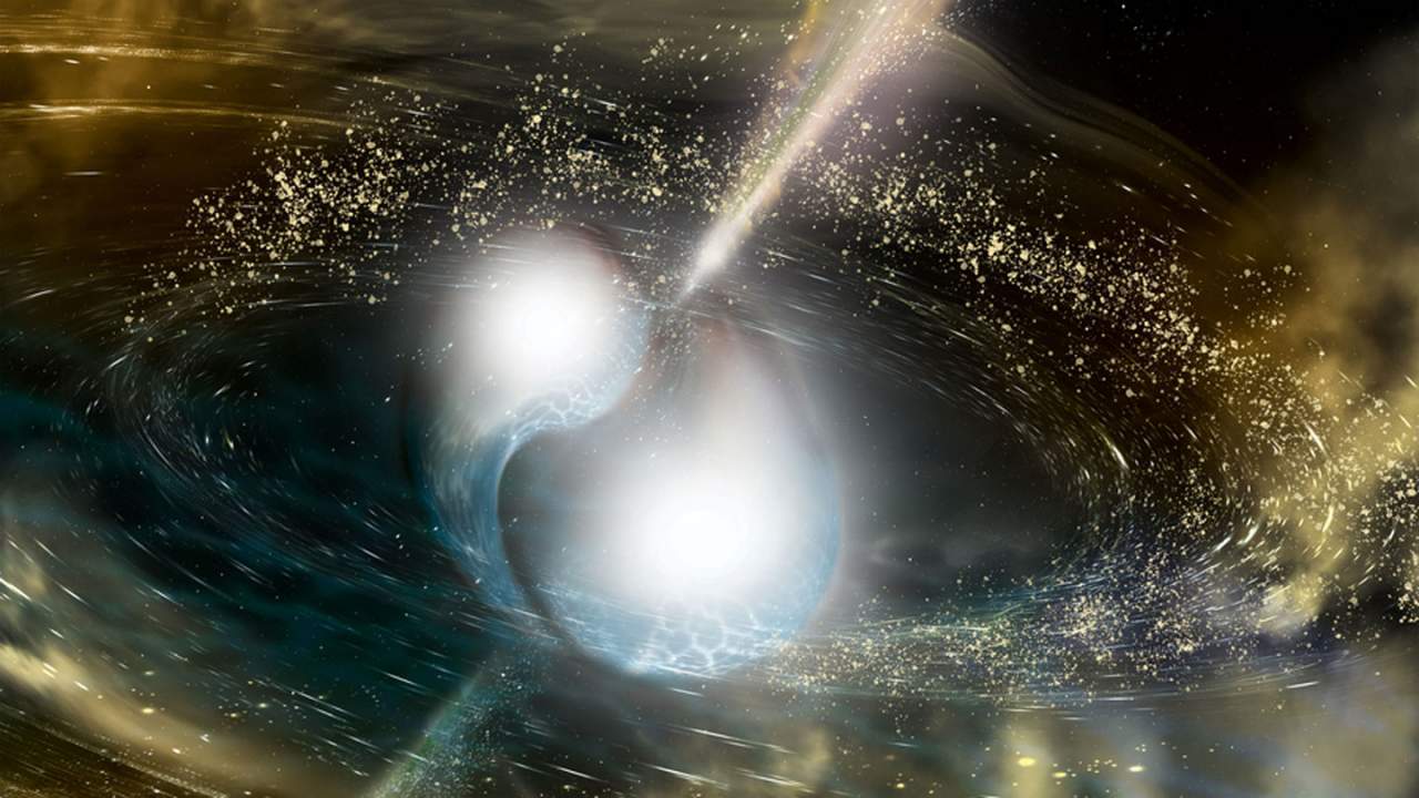 Study finds many heavy elements are created when neutron stars collide