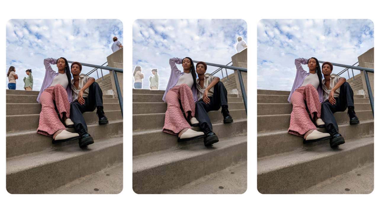 Pixel 6 Magic Eraser removes uninvited people from photos