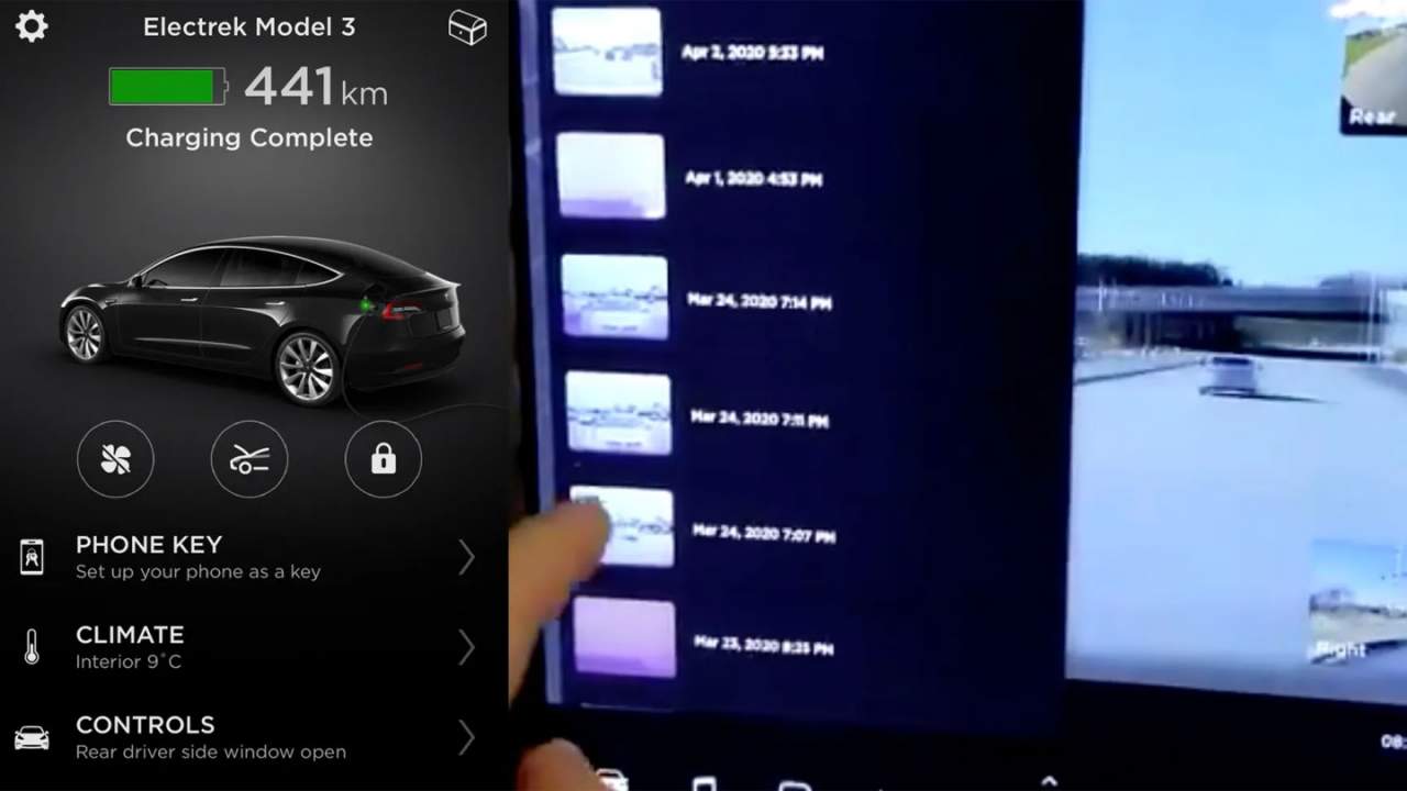 Tesla software update adds Sentry Mode Live Camera Access
