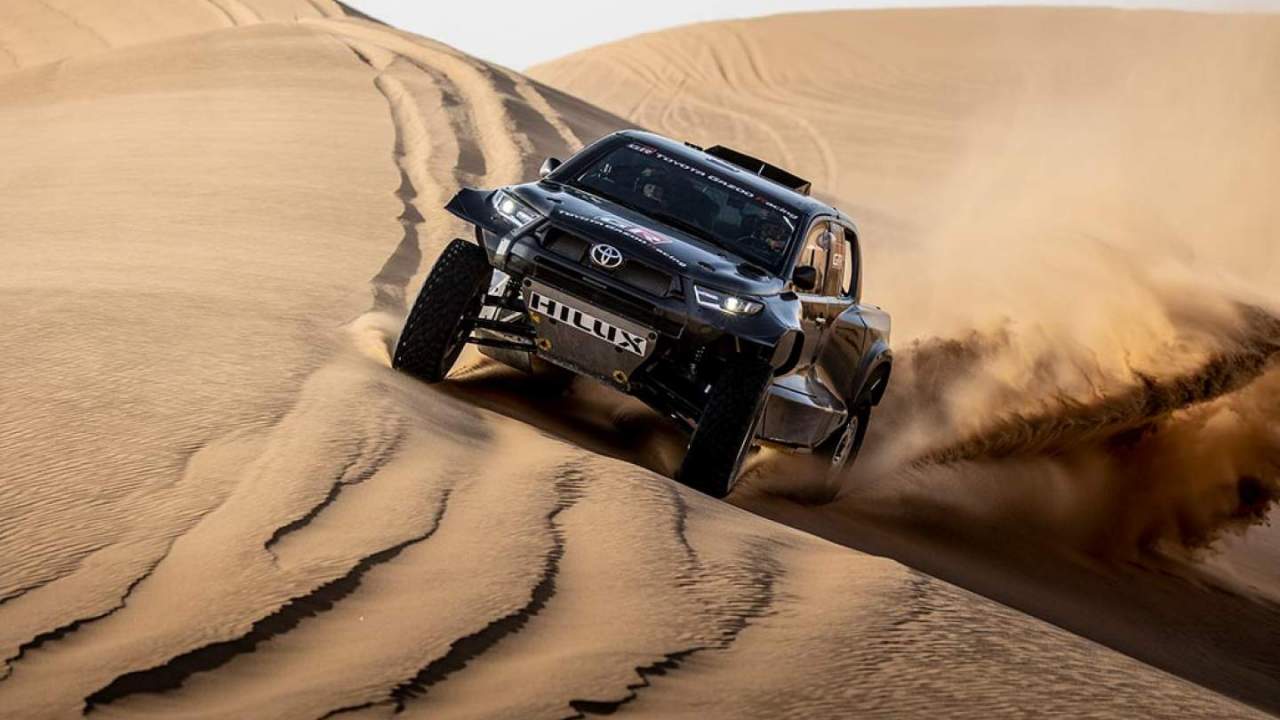 2022 Toyota Hilux Dakar rally car blasts forth with a new turbo V6 engine