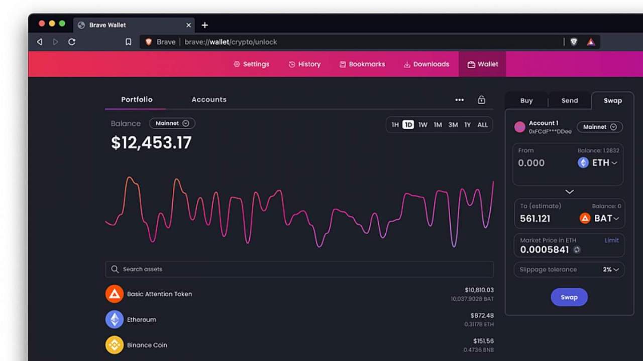 Brave privacy browser adds built-in secure cryptocurrency wallet