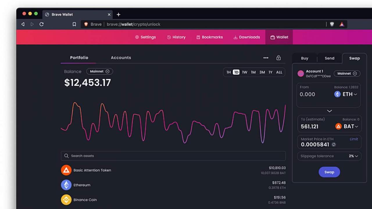 Brave Browser crypto wallet