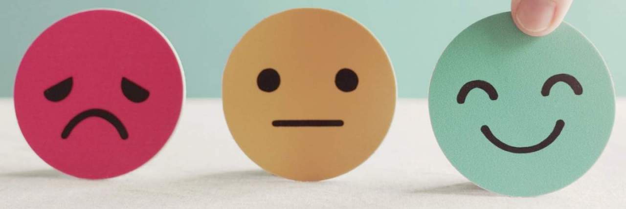 Happy and sad faces