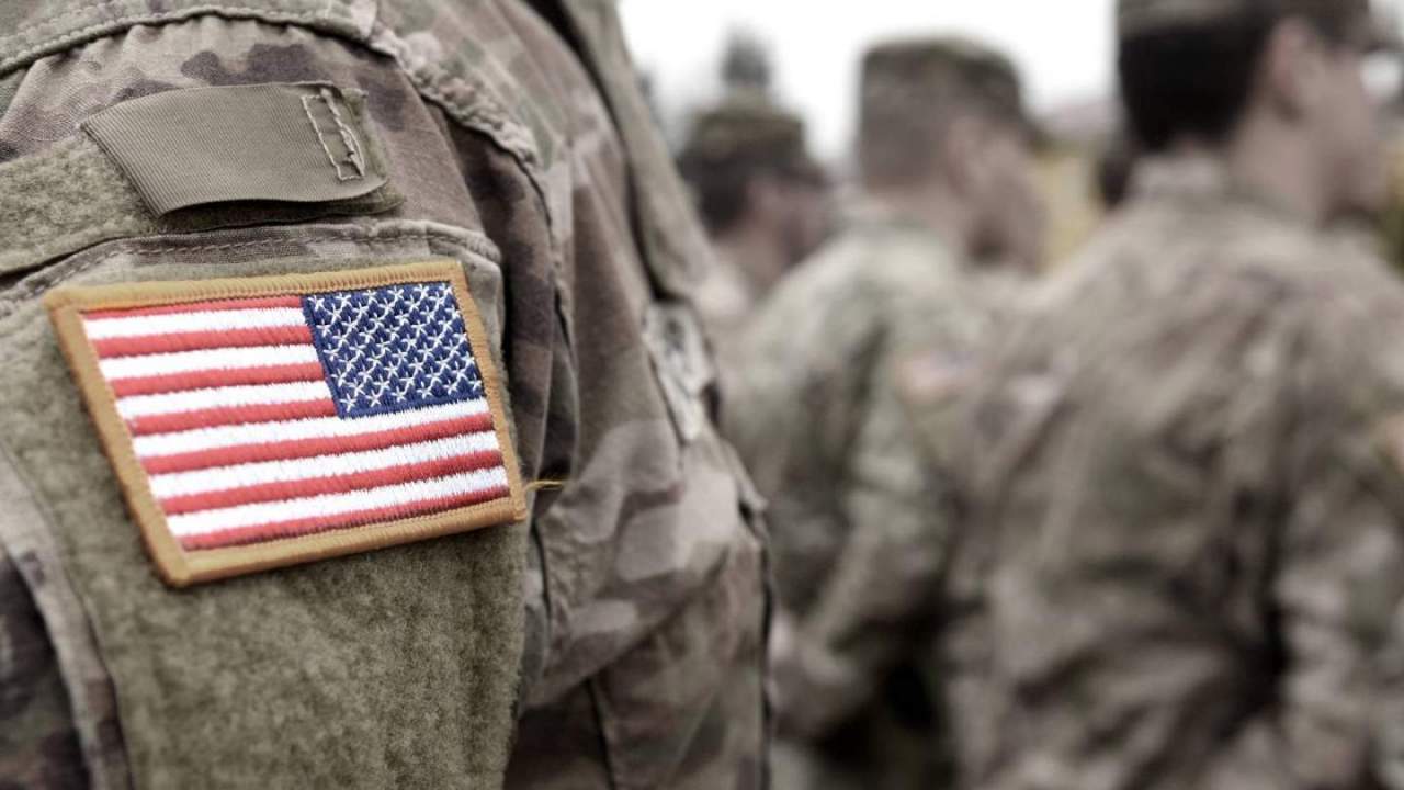 Military US flag patch