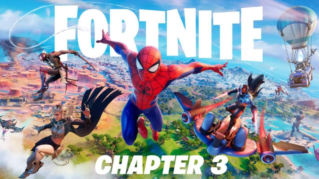 Fortnite Chapter 3 Season 1 Map and Battle Pass details spin with Spider-Man
