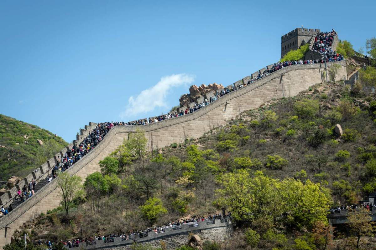 People on Great Wall of China
