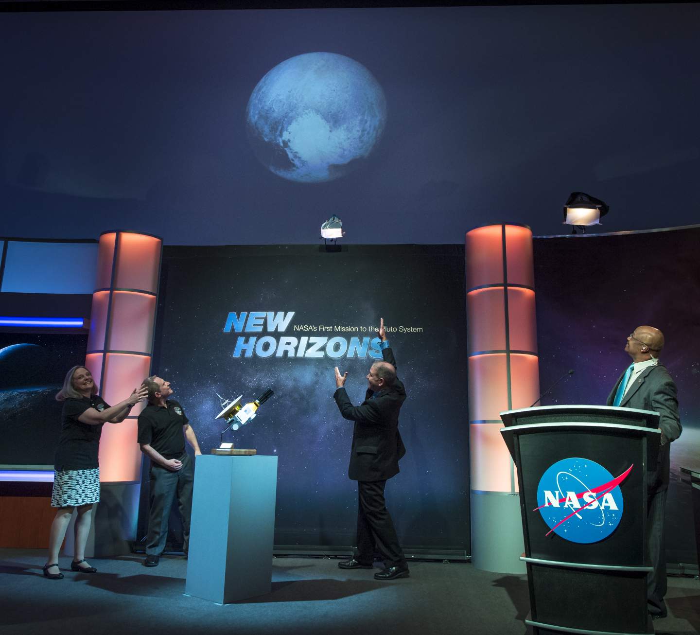 The first image of Pluto beamed back from New Horizons