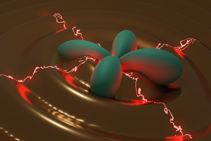 Artist's render of hybrid particles