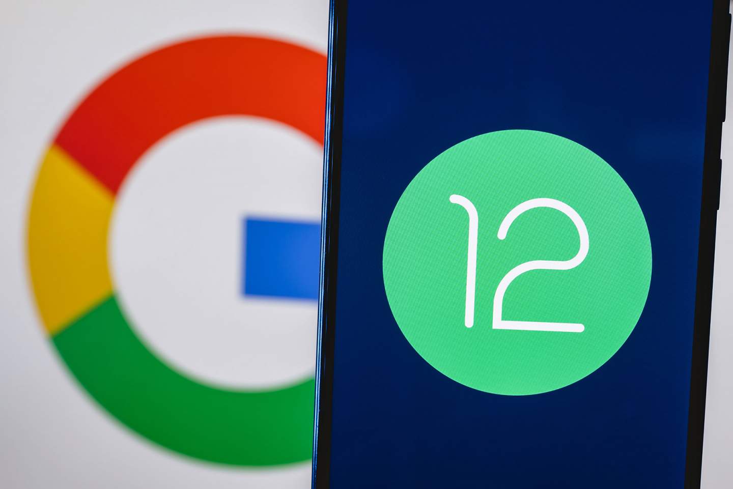 Google logo with Android 12