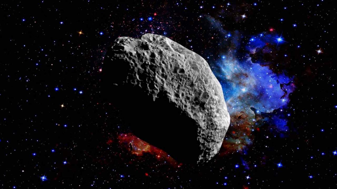 Asteroid floating in space