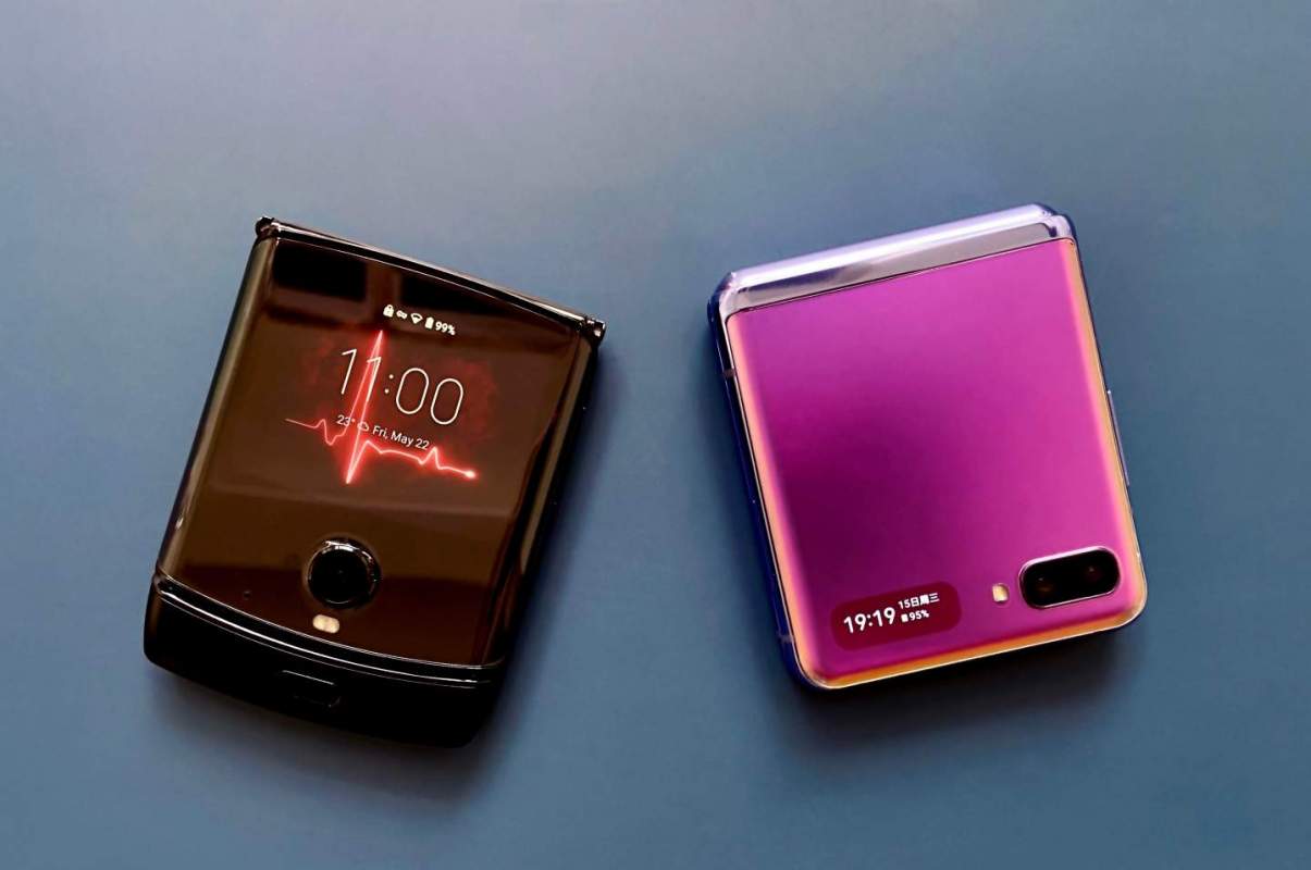 Two folded phones