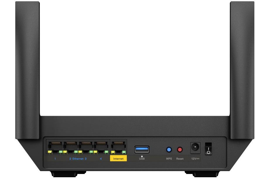 Back of router with ports