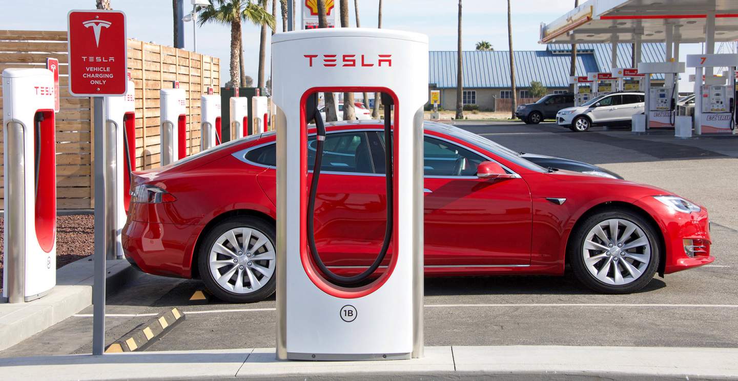 Tesla Supercharger station 