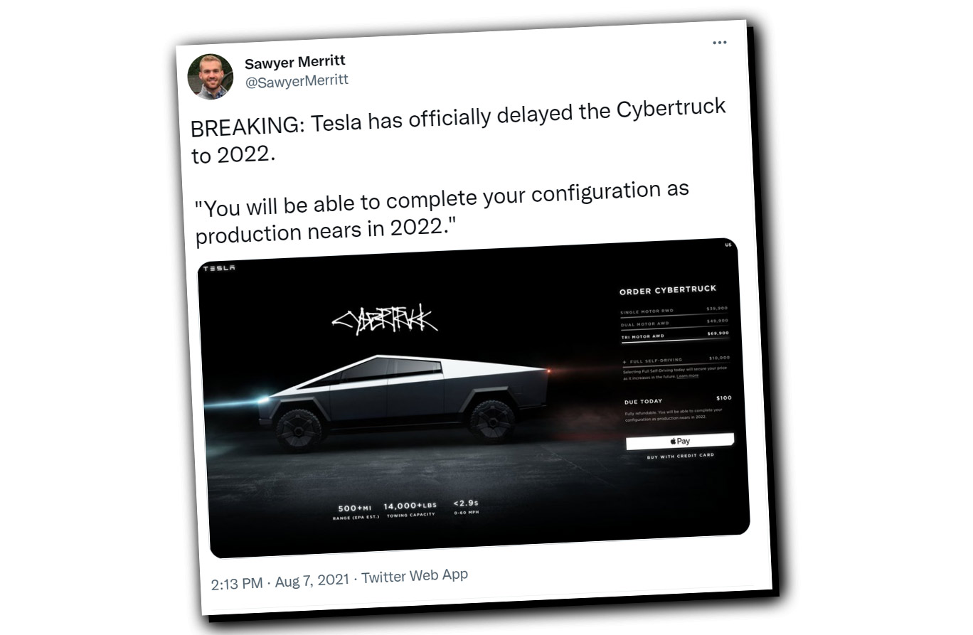 Tweet about Tesla