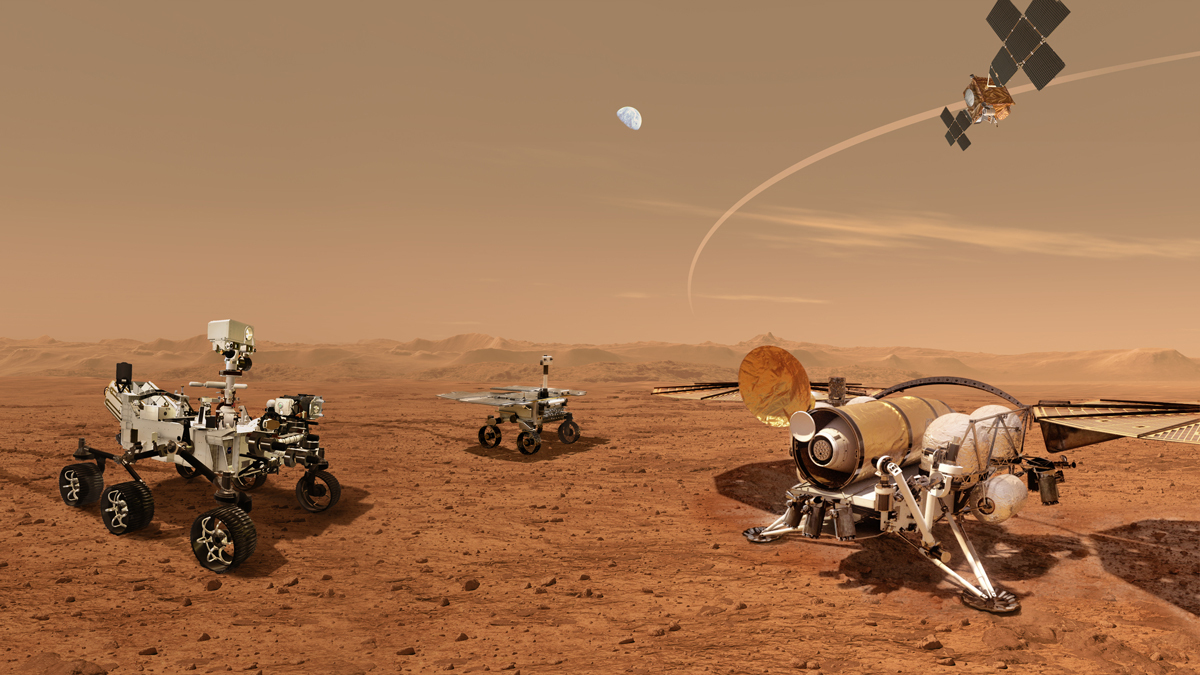 Future robot concept on Mars